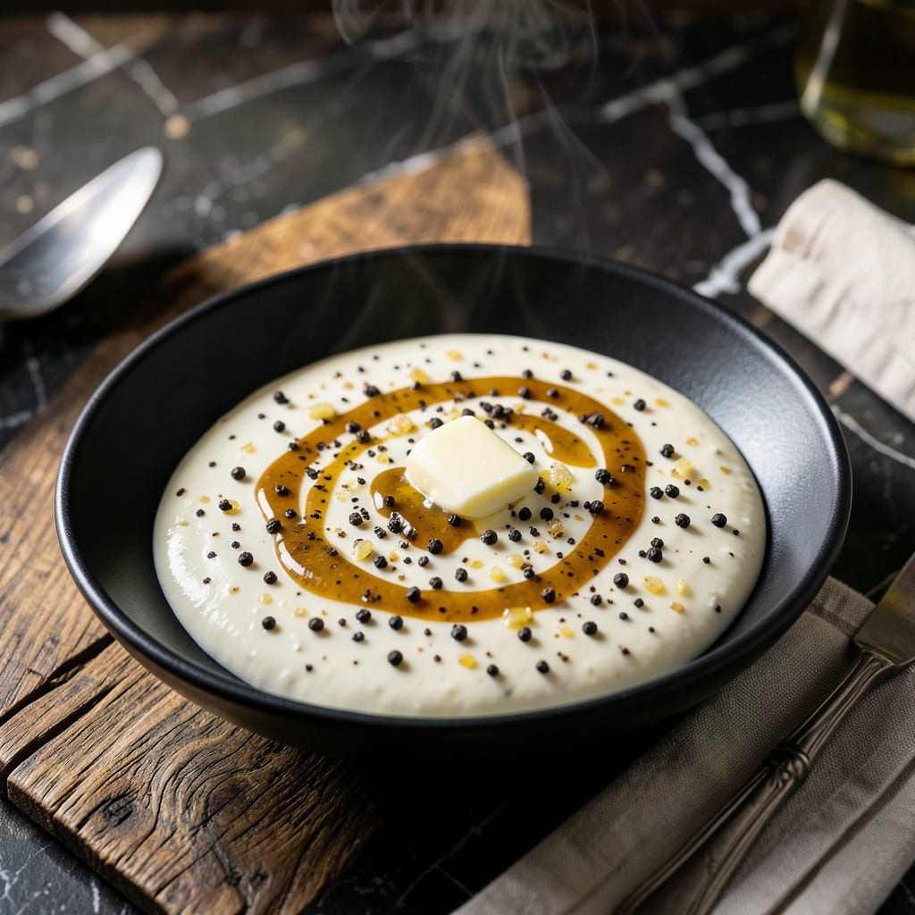 recipe for creamy pepper sauce example with annotations