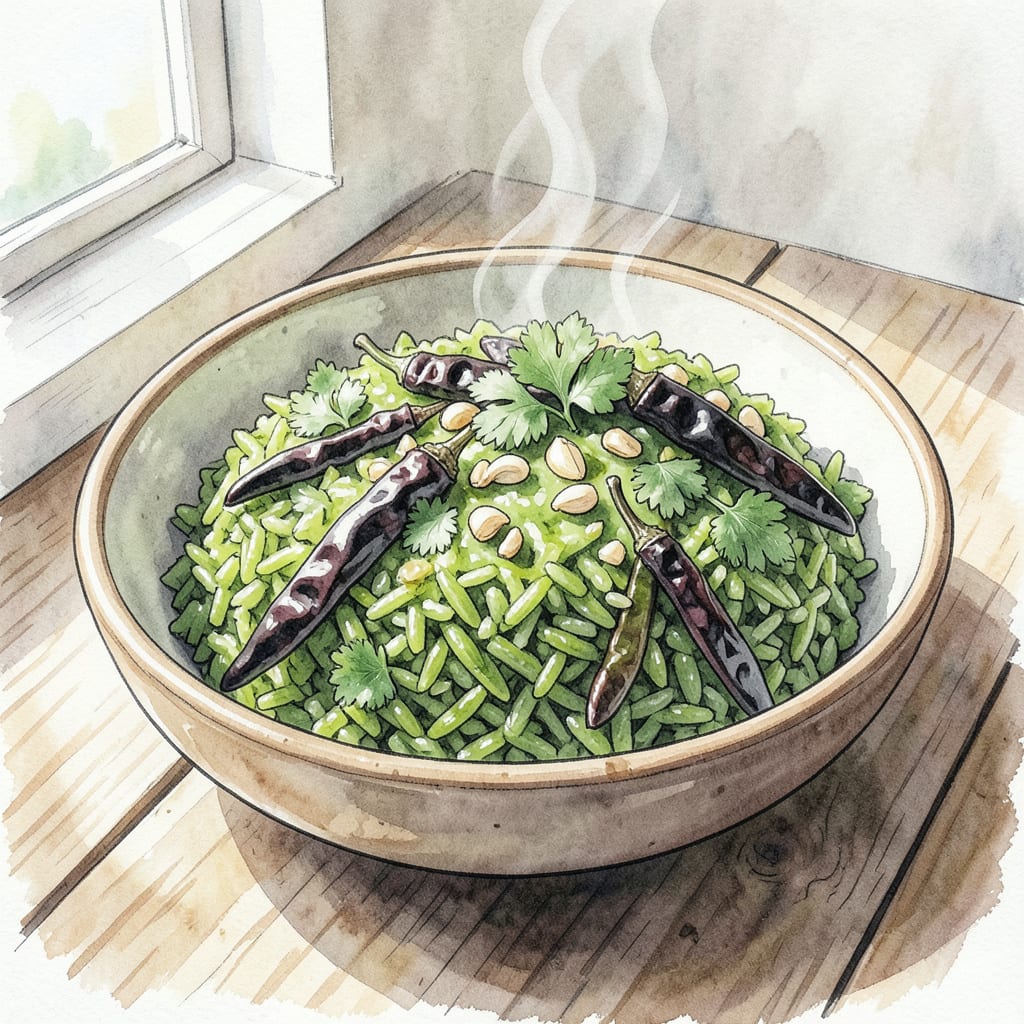 Recipe for Green Rice: Vibrant Mexican Style Side Dish detailed visual guide