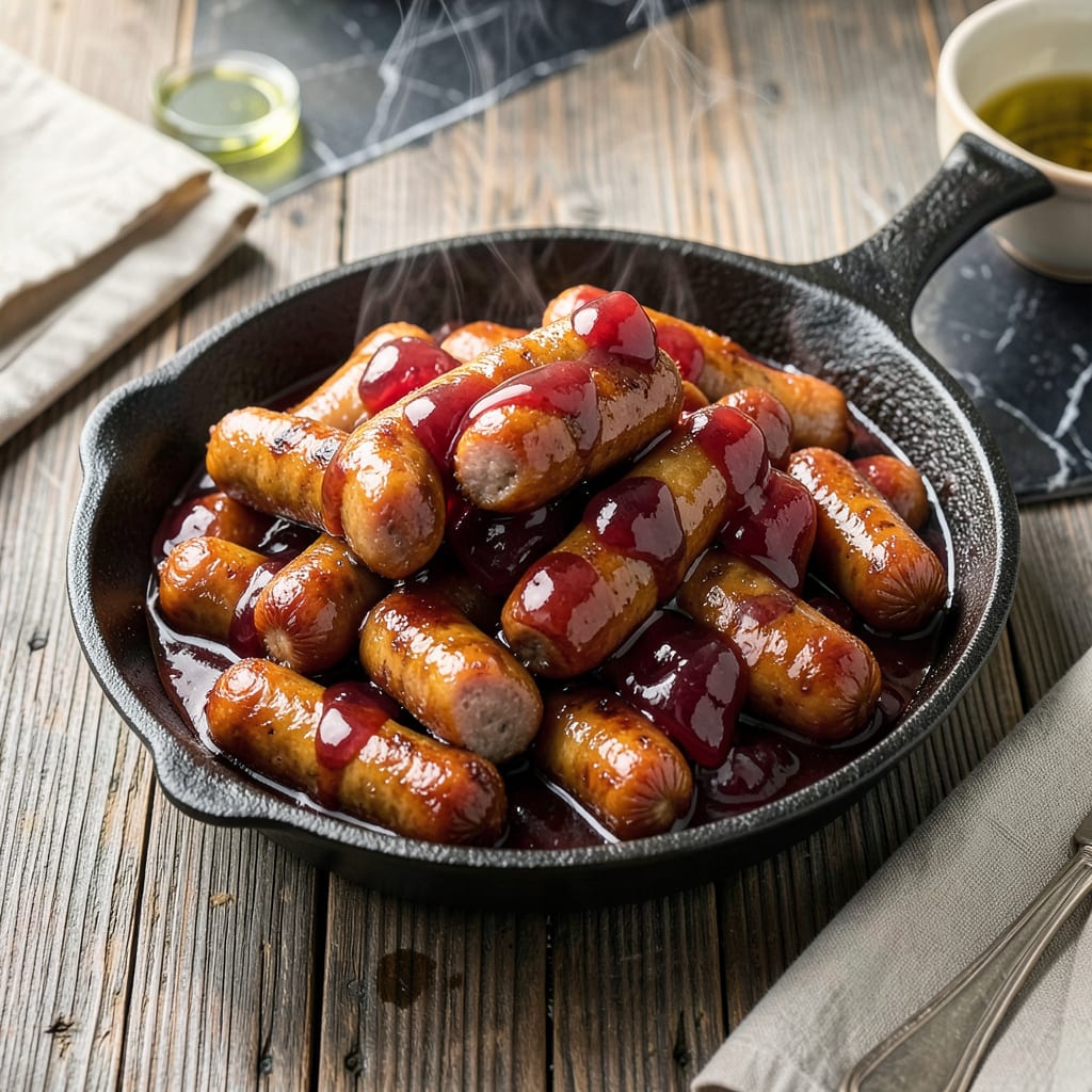 recipe for little smokies with grape jelly and bbq sauce example with annotations