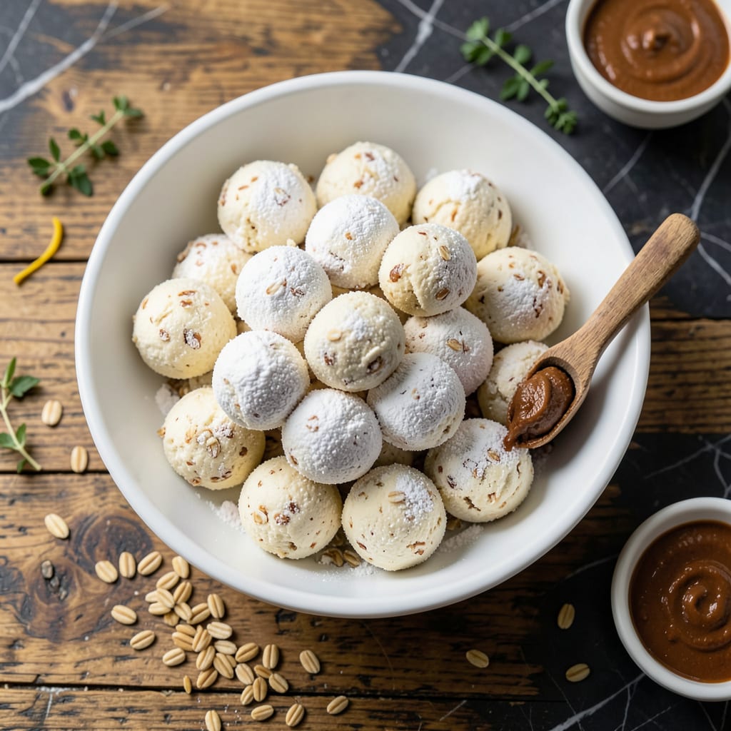 recipe for peanut butter snowballs example with annotations