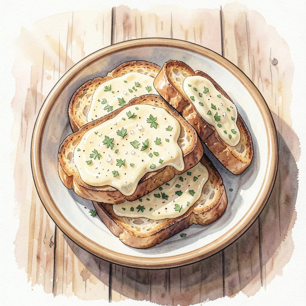 Visual representation of Recipe for Texas Toast: Crunchy Garlic Bread Perfection