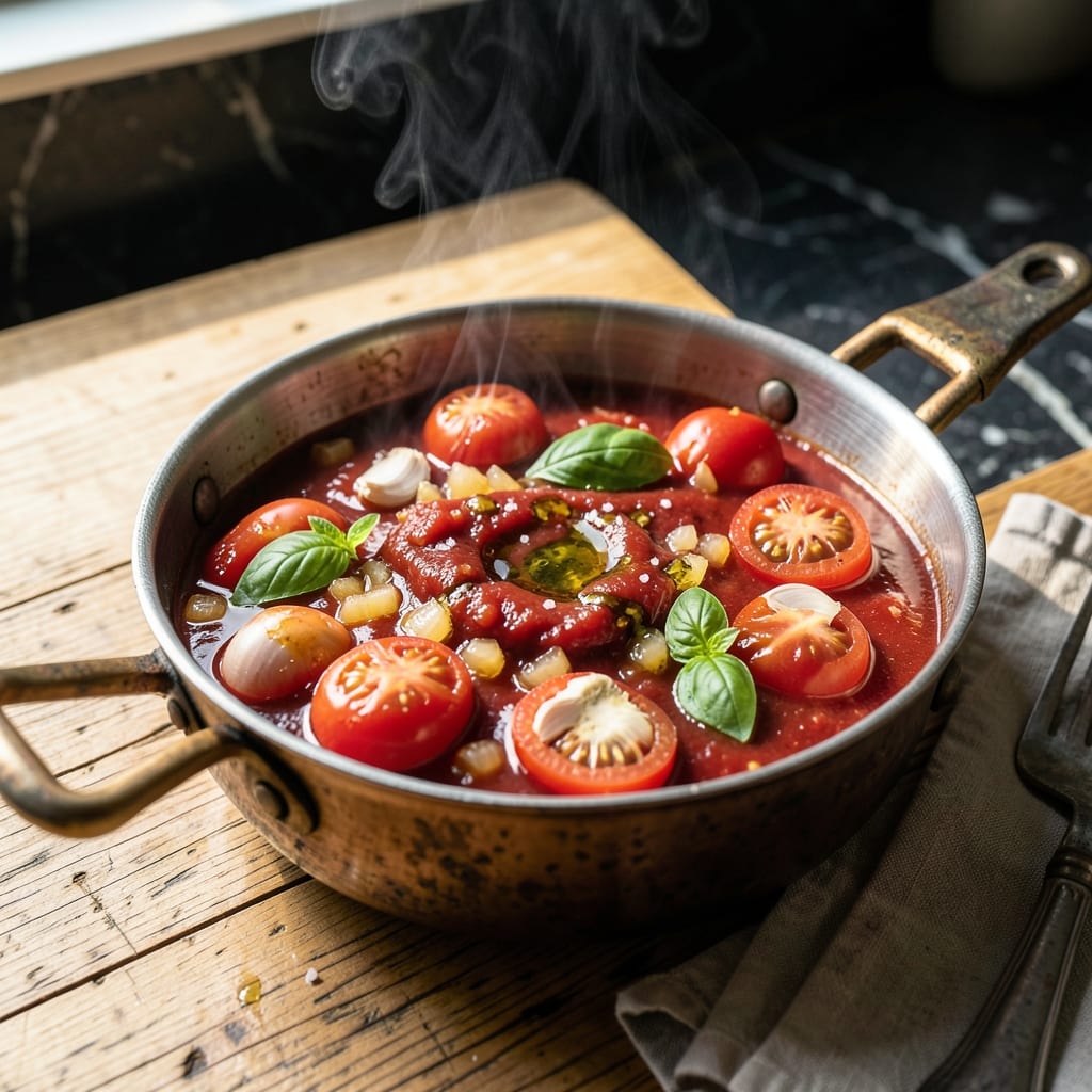 recipe for tomato sauce using tomato paste detailed visual guide