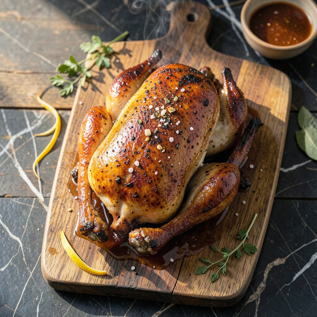 Complete Recipe For Whole BBQ Chicken: Grill Mastered Crispy Skin and Moist Meat overview image
