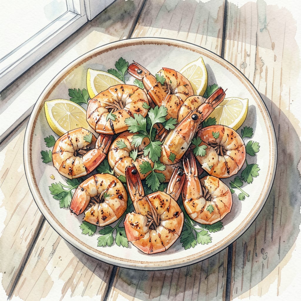 red lobster grilled shrimp recipe illustration with key details
