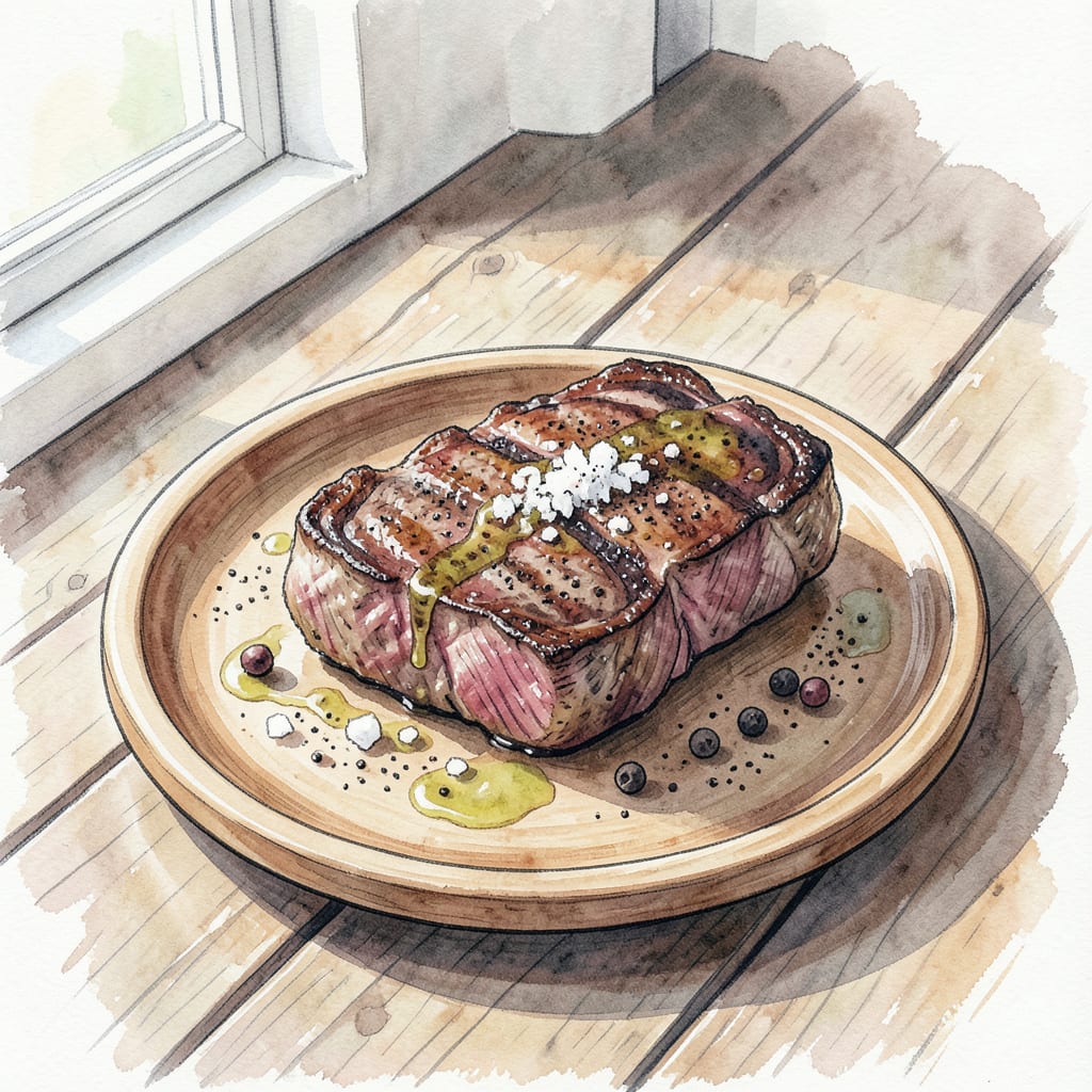 Reverse Sear BBQ Steak Recipe: Tender, Smoky, and Perfectly Charred example with annotations