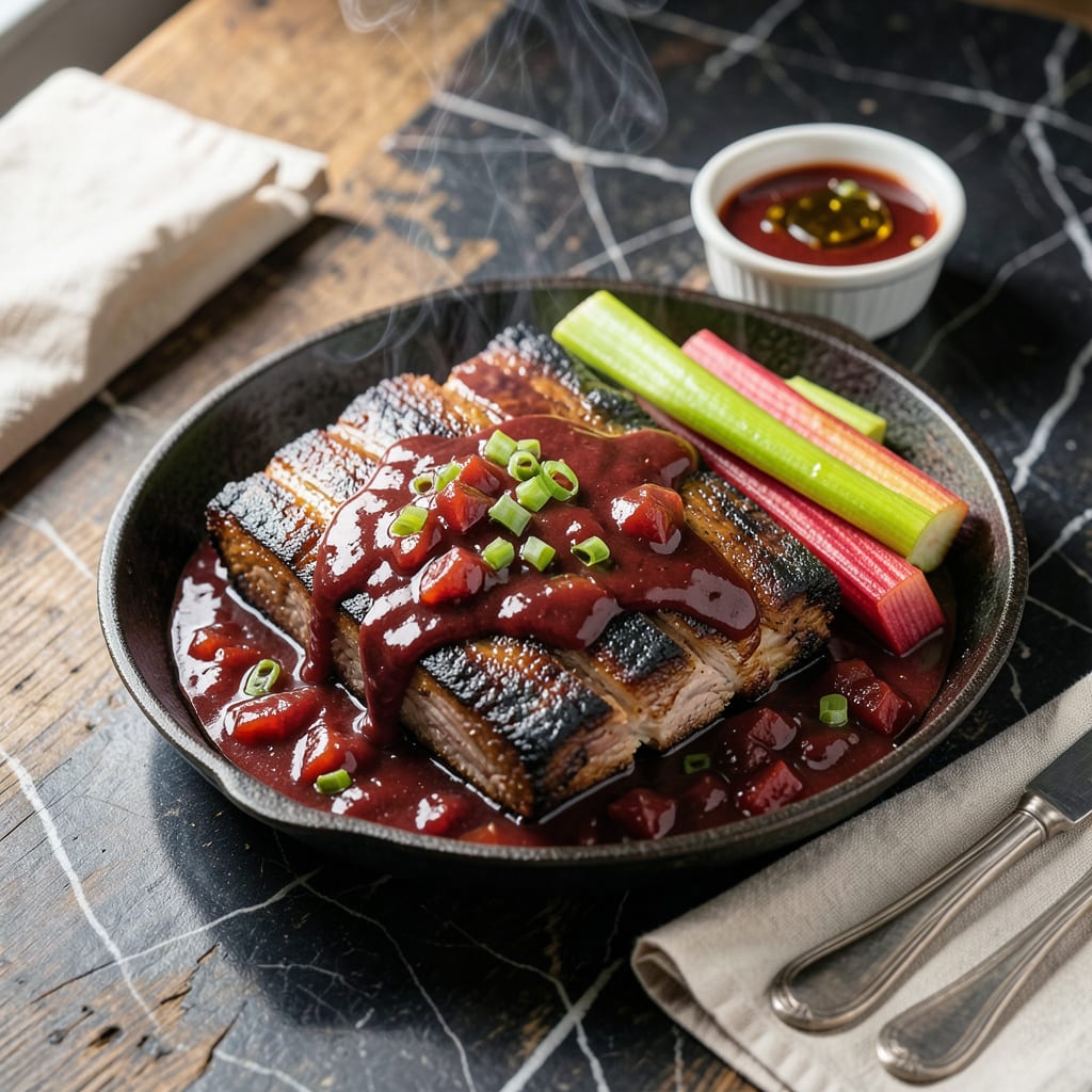 Comprehensive rhubarb bbq sauce recipe visual reference