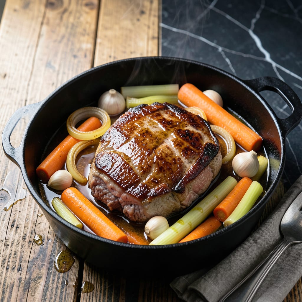 rump roast dutch oven recipe example with annotations