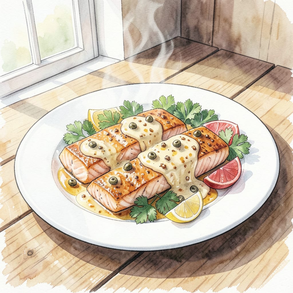 Visual representation of Salmon Meuniere Recipe: Pan Seared Perfection in Minutes