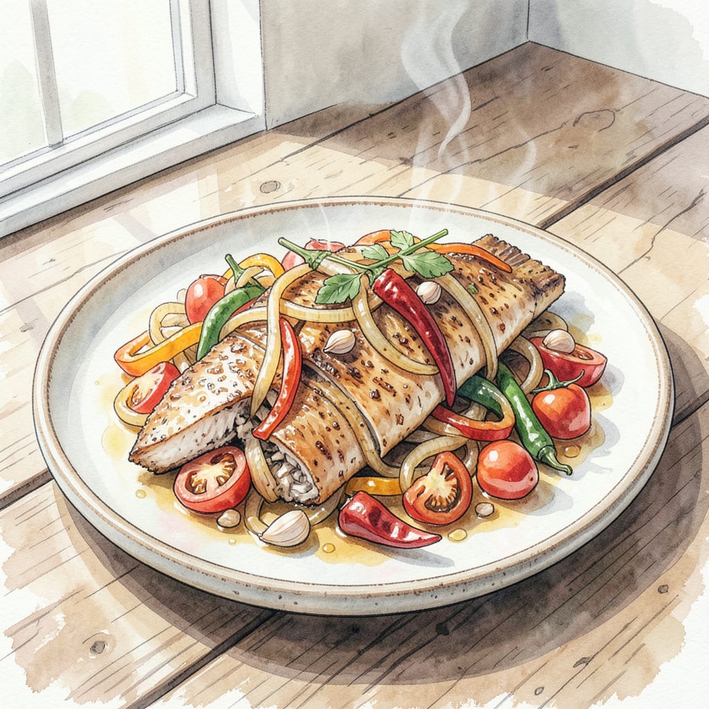 Salt Fish Recipe: Flaky & Flavorful Caribbean Delight illustration with key details