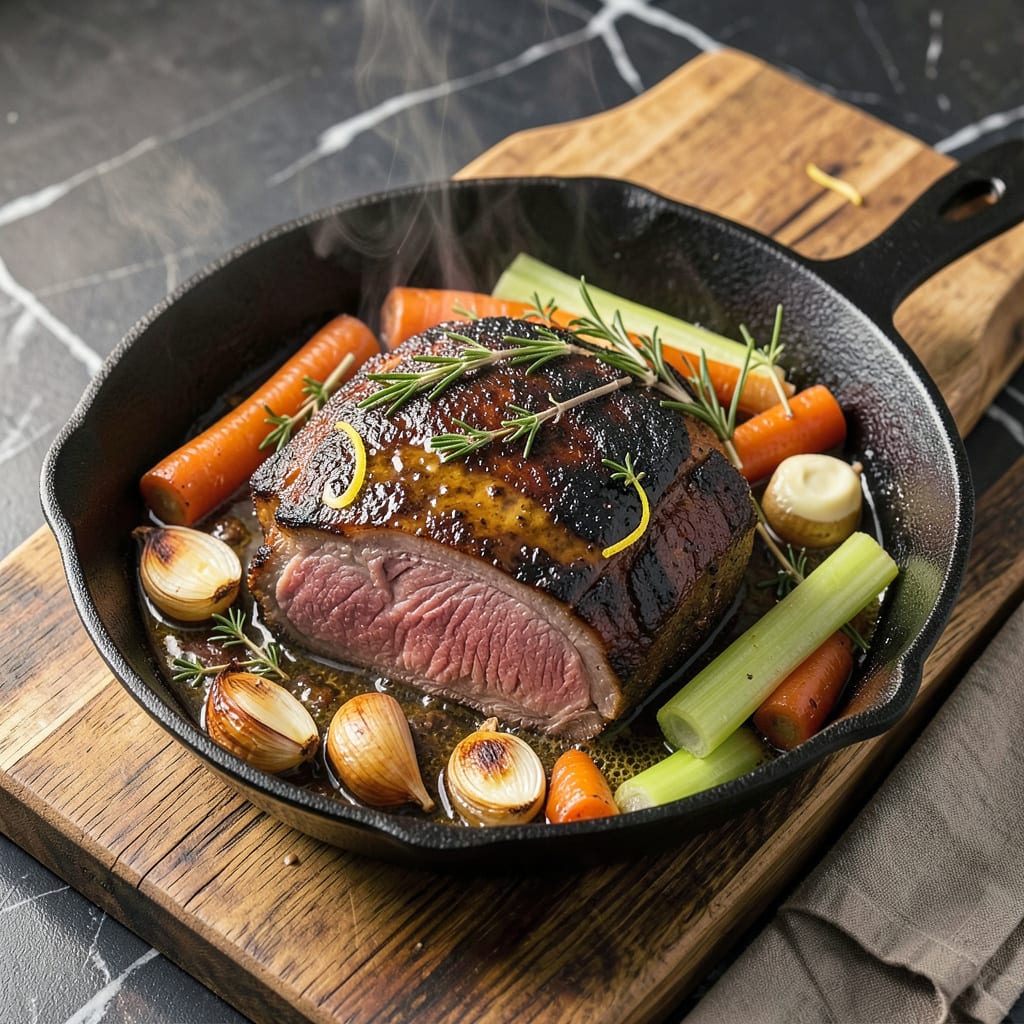 Visual representation of Searing a Roast: The Golden Crust Secret for Juicy, Flavorful Meat