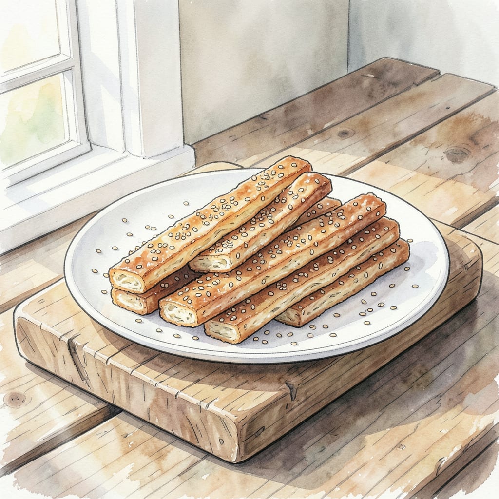 Sesame Stick Recipe: Crunchy, Savory Snack Perfection example with annotations