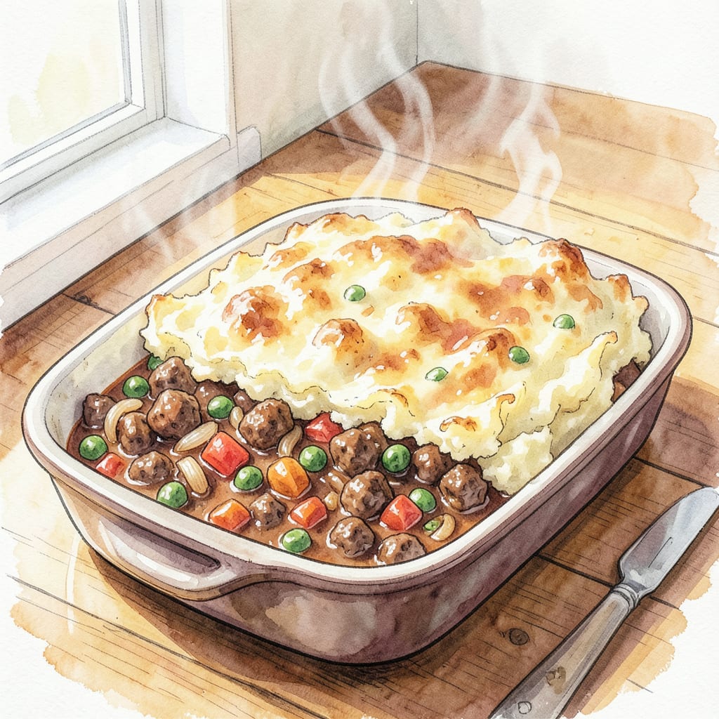 Shepherd's Pie Recipe with Instant Potatoes: Hearty Comfort Food in 30 Minutes example with annotations
