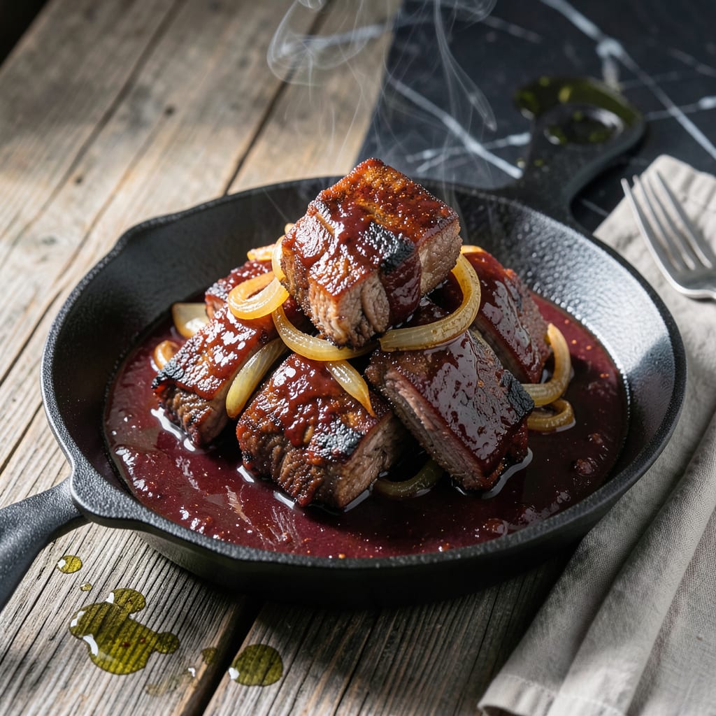 Visual representation of short rib crock pot recipe bbq