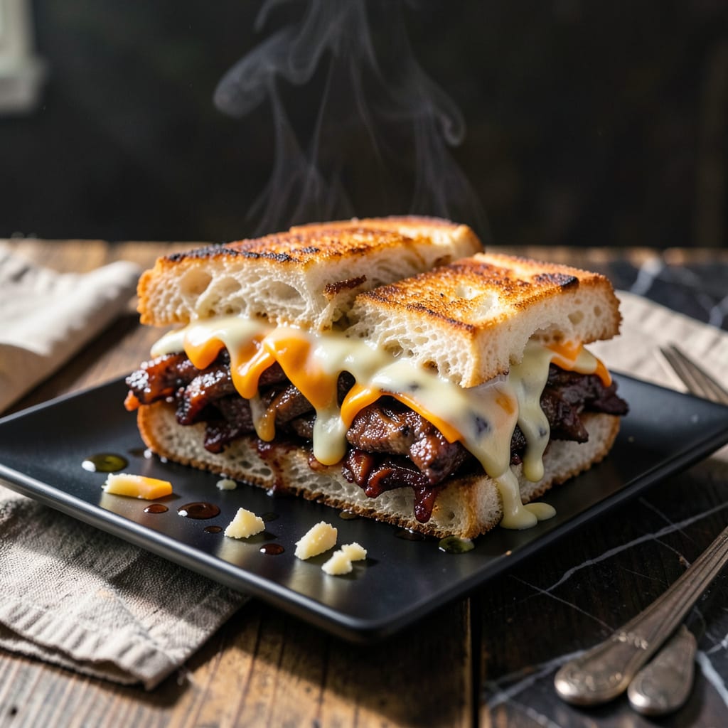 Short Rib Grilled Cheese Recipe: Gooey Meltdown With Savory Depth example with annotations