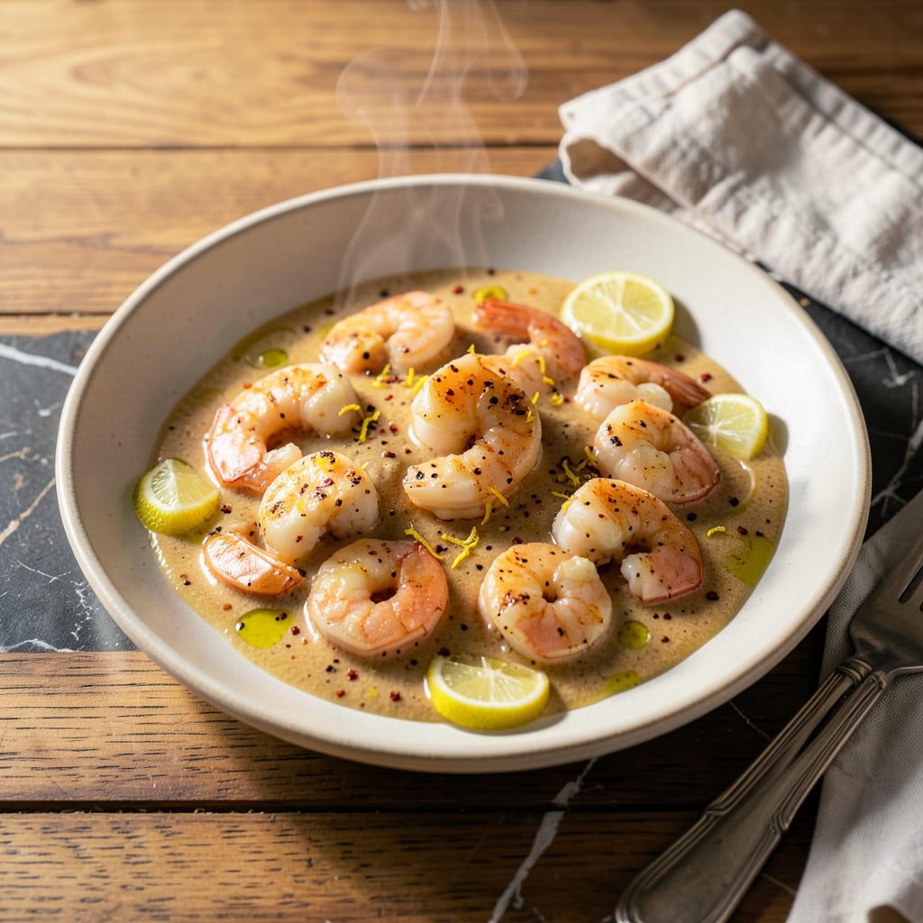 Comprehensive shrimp scampi sauce recipe without wine visual reference