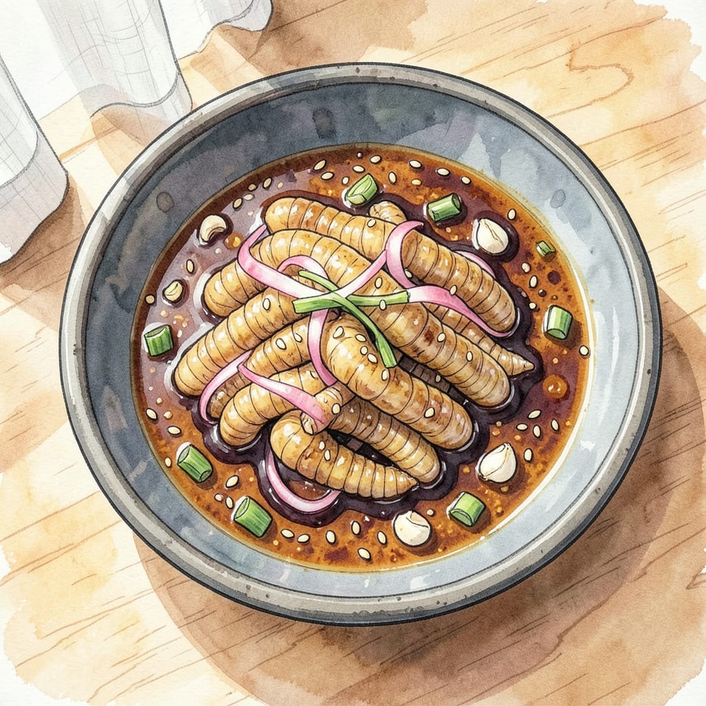 Visual representation of Silkworm Recipe: Korean Street Food With Crunchy Bold Flavors