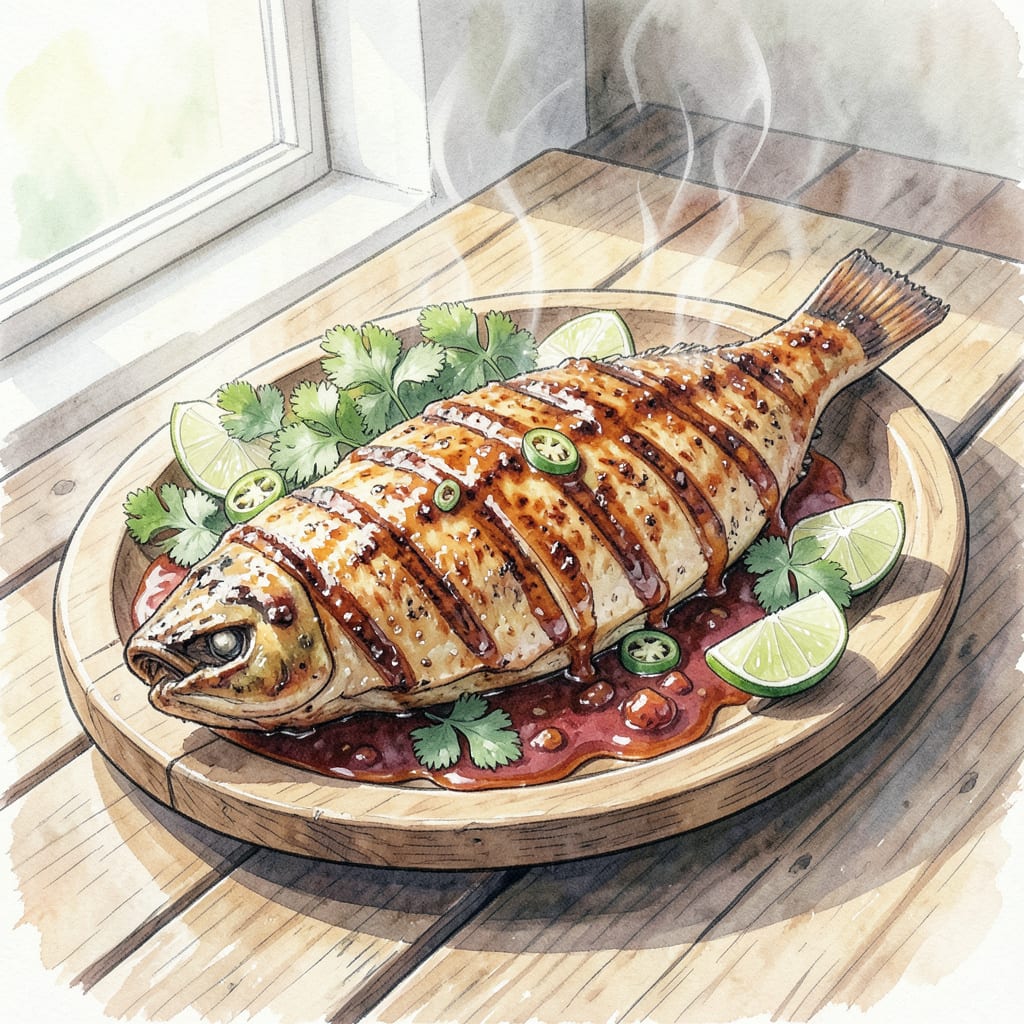 Singaporean BBQ Stingray Recipe: Smoky Flavors on the Grill detailed visual guide