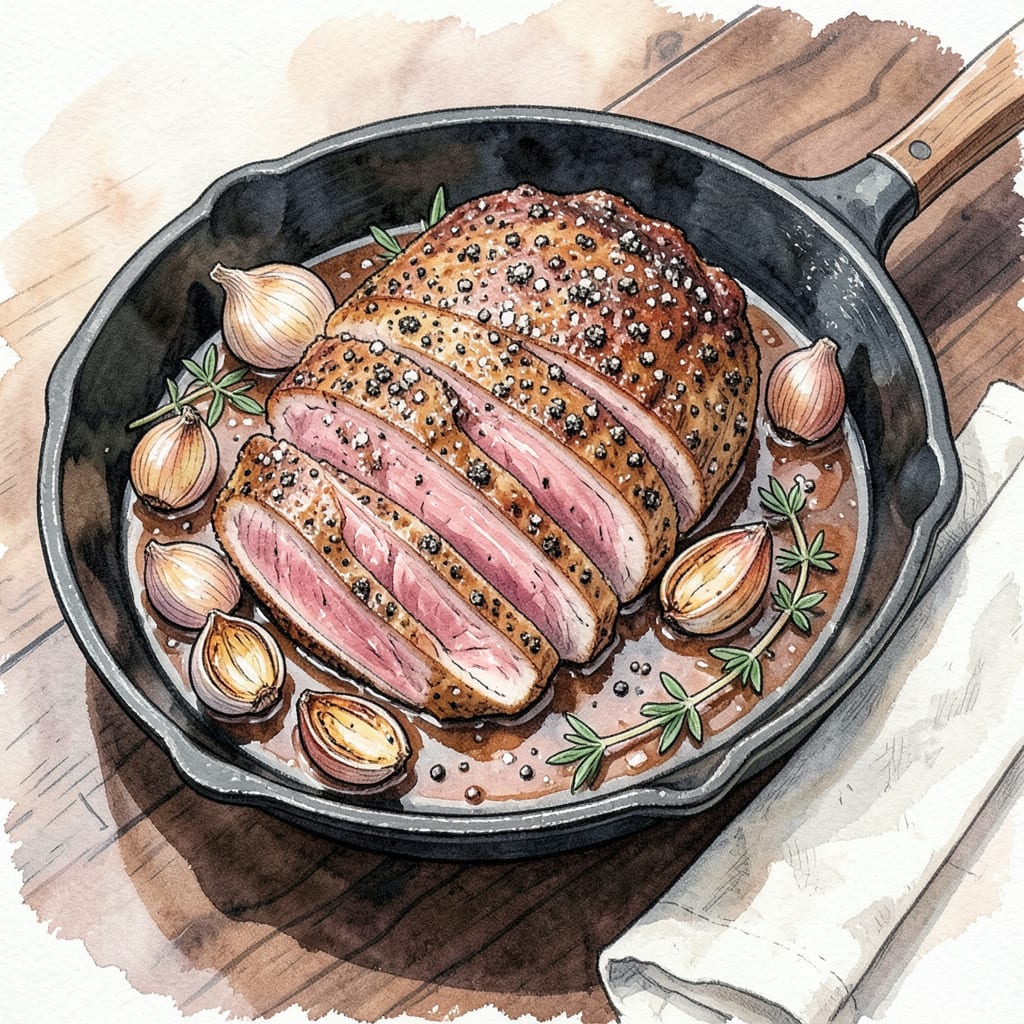 Visual representation of sirloin tip roast recipe