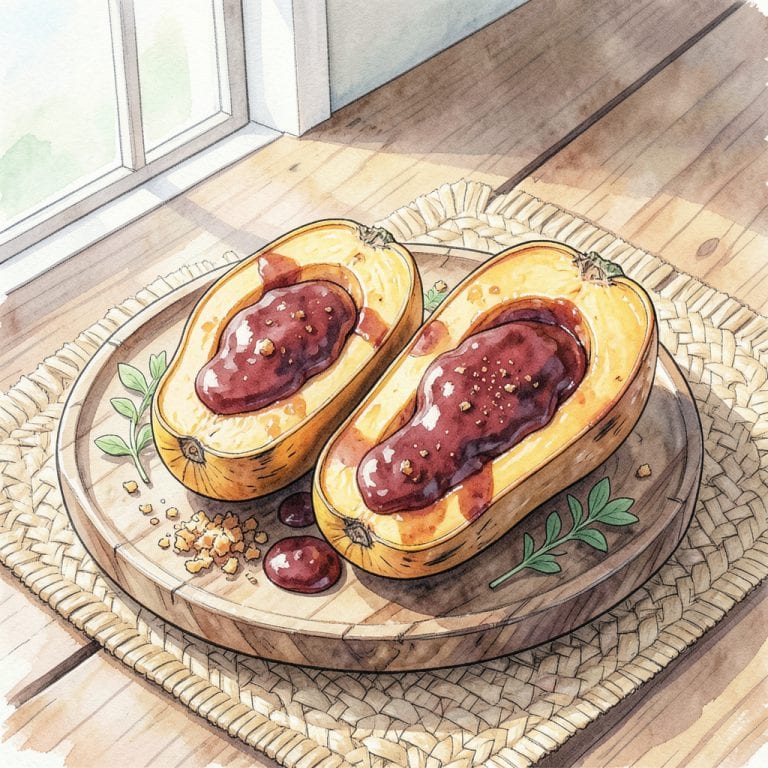 Smoked Acorn Squash BBQ Recipe: Smoky Sweetness in Every Bite example with annotations