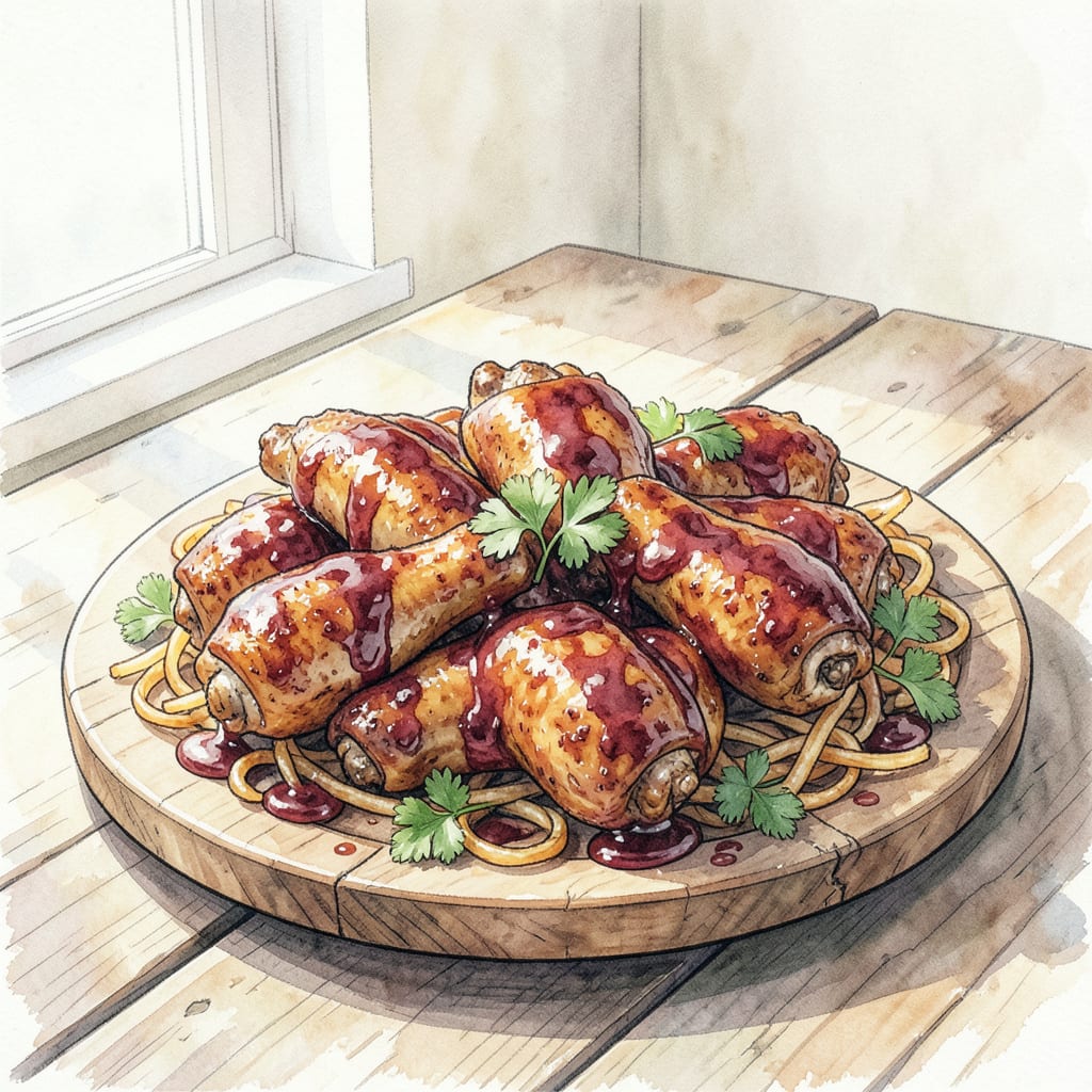 Smoked Chicken Wings BBQ Recipe: Fall Off The Bone Tender Delight illustration with key details