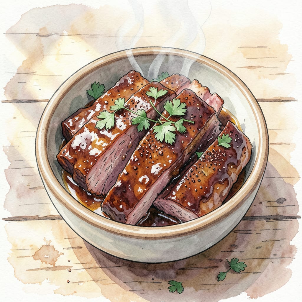 Smoked Corned Beef BBQ Recipe: Tender Brisket with Rich BBQ Flavor example with annotations