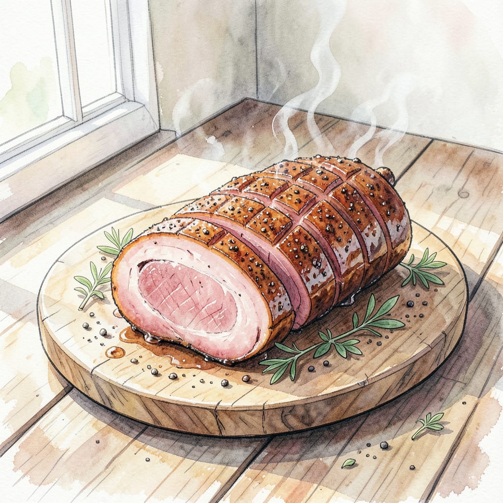 Smoked Ham BBQ Recipe: Fall Off The Bone Tender and Smoky example with annotations