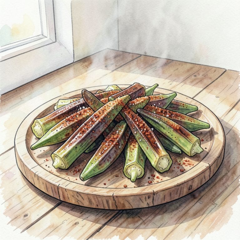 Smoked Okra BBQ Recipe: Smoky Southern Flavor in Every Bite example with annotations