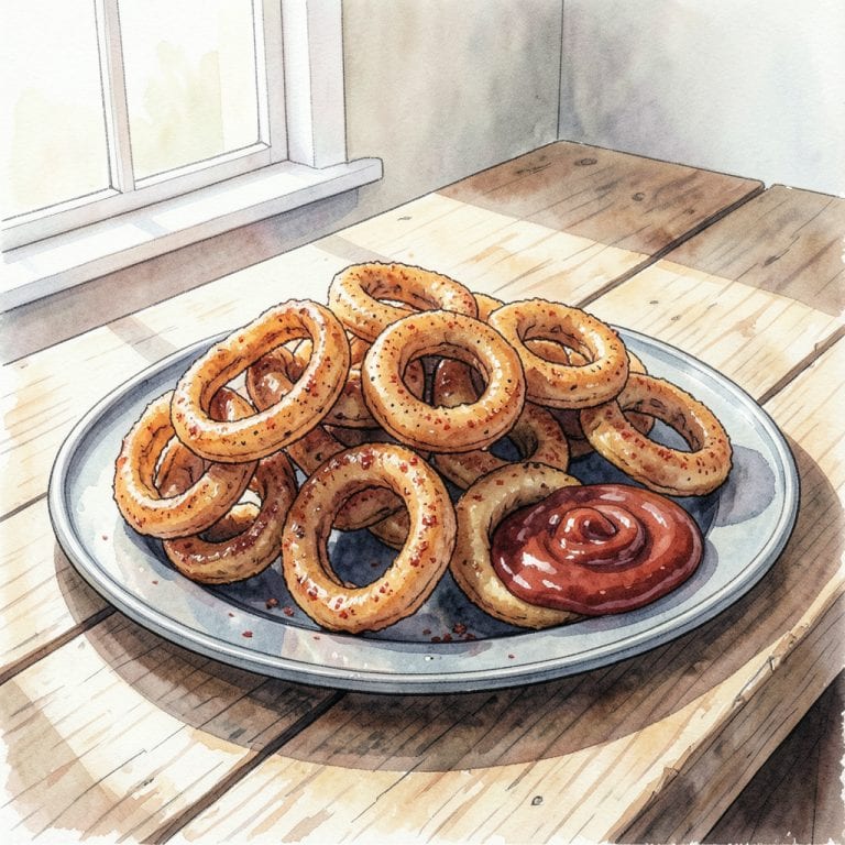 Visual representation of Smoked Onion Rings BBQ Recipe: Smoky Sweetness in Every Crunchy Bite