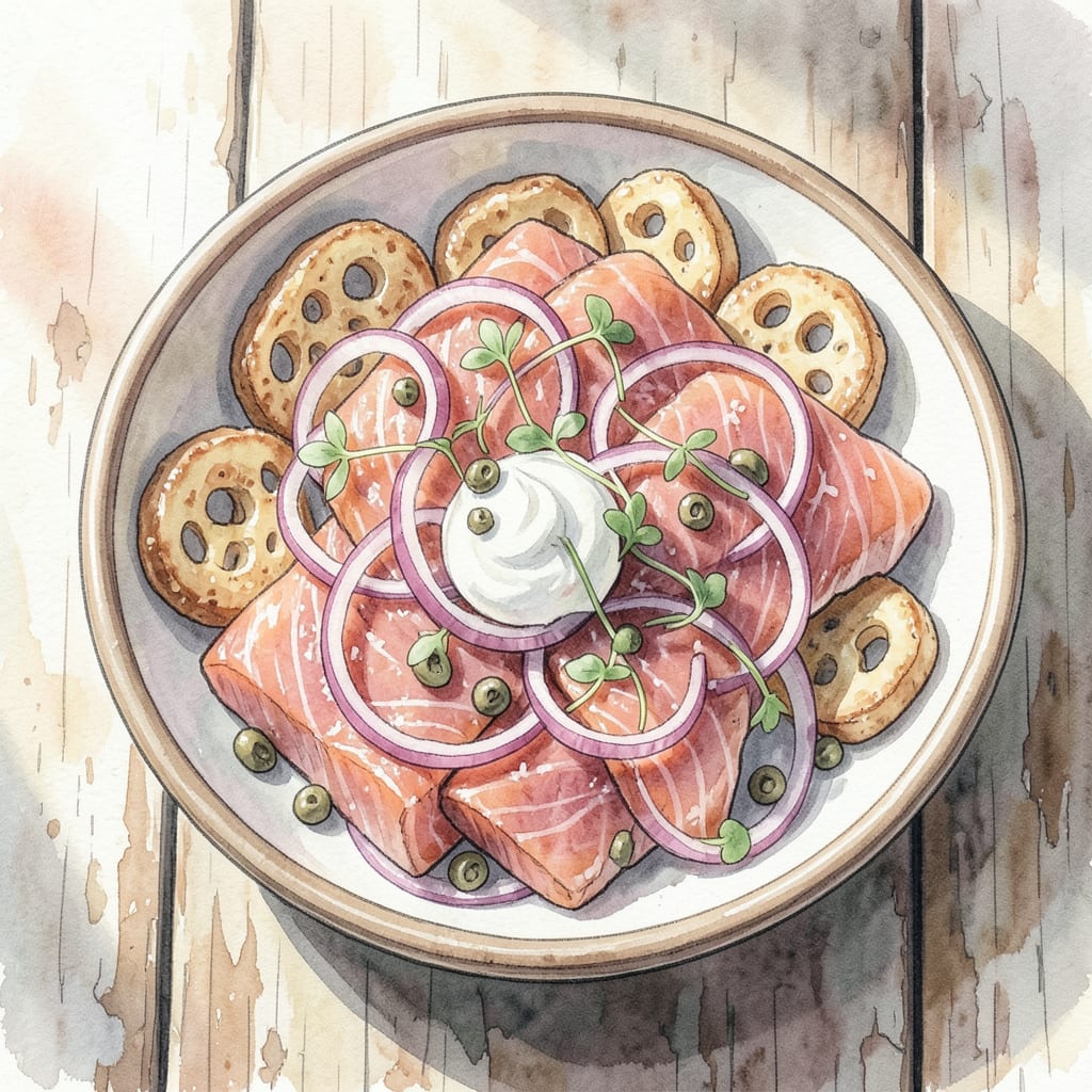 Visual representation of Smoked Salmon Belly Recipe: Luxurious Brunch Delight