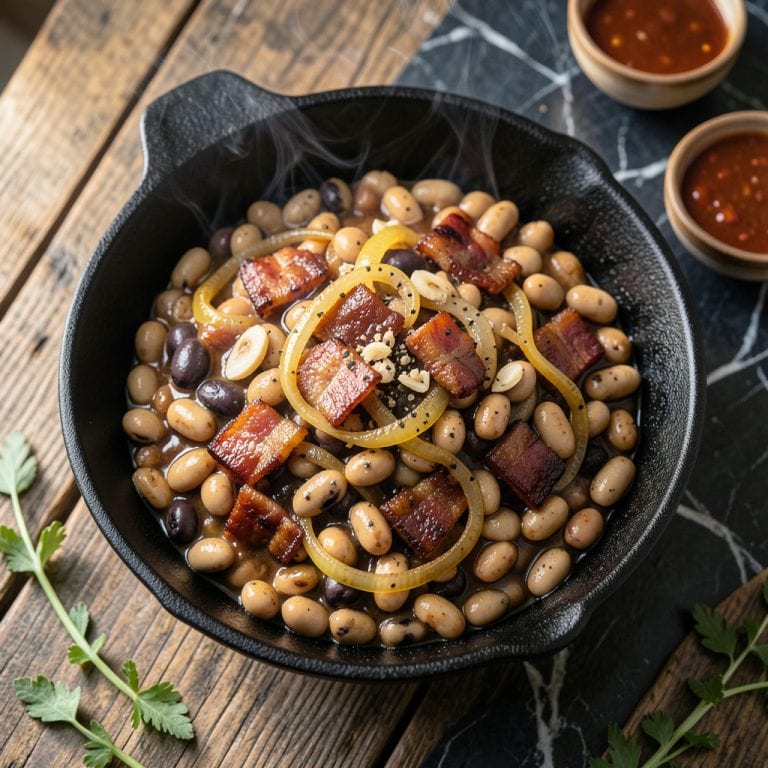 Complete smokehouse bbq beans recipe overview image
