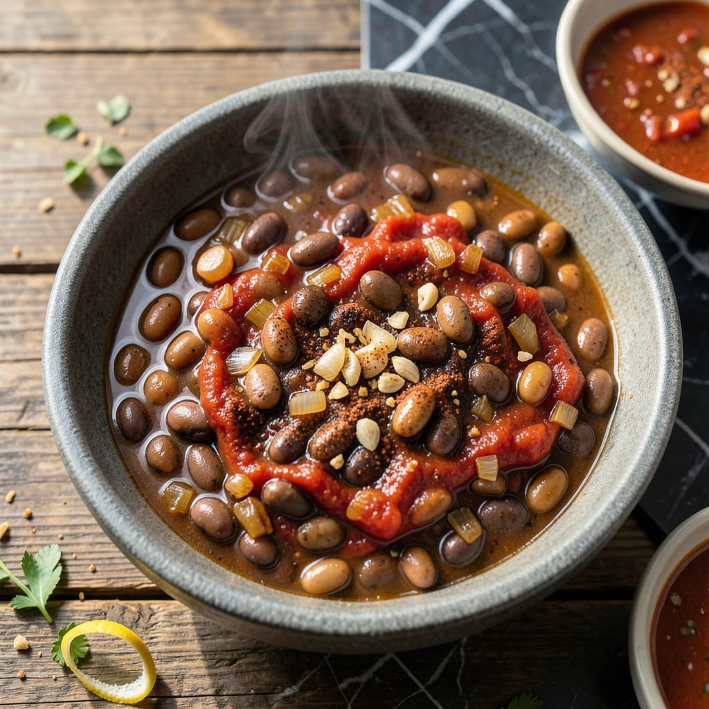 Smoky BBQ Beans Recipe: Slow Simmered Sweet and Smoky Depth example with annotations