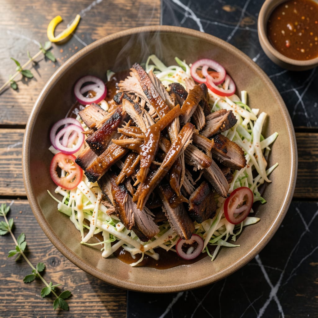 Complete Southern BBQ Pulled Pork Recipe: Apple Cider Vinegar Tang With Hickory Smoke overview image