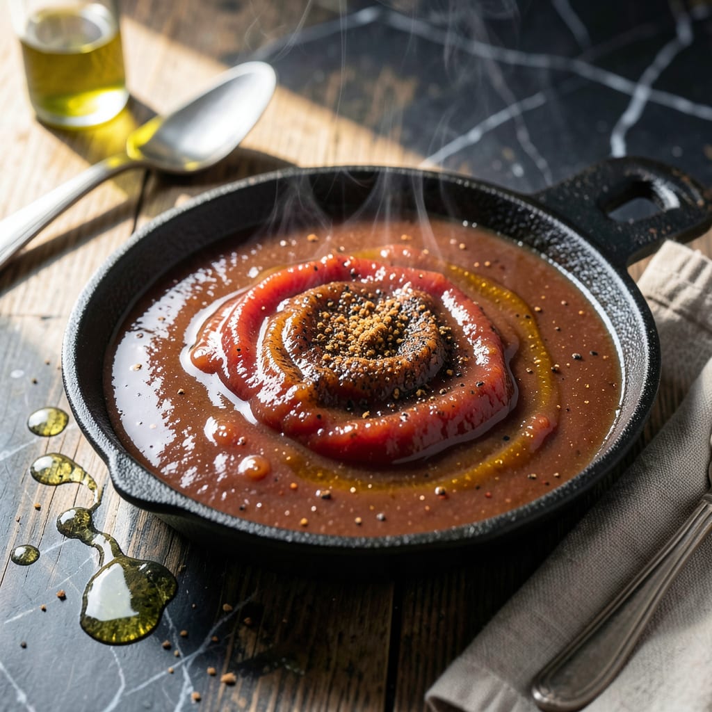 Visual representation of Southern BBQ Sauce Recipe: Molasses Free Sweetness with Smoky Depth