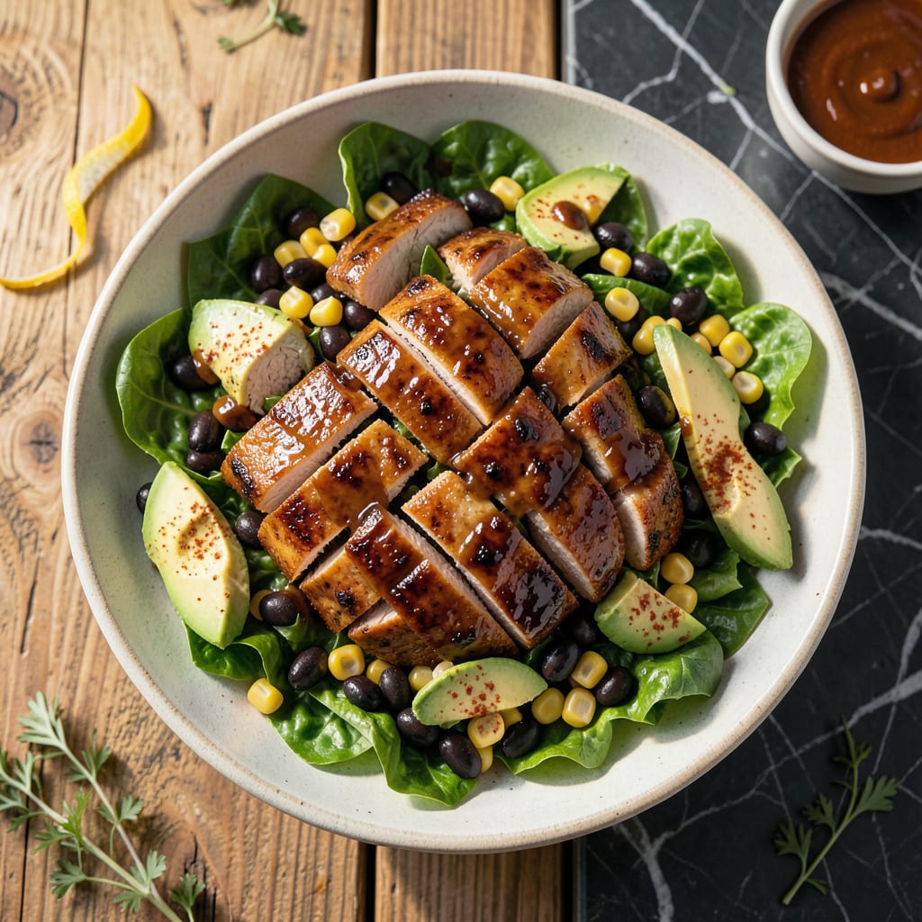 Southwest BBQ Chicken Salad Recipe: Smoky Crunch in Every Bite illustration with key details