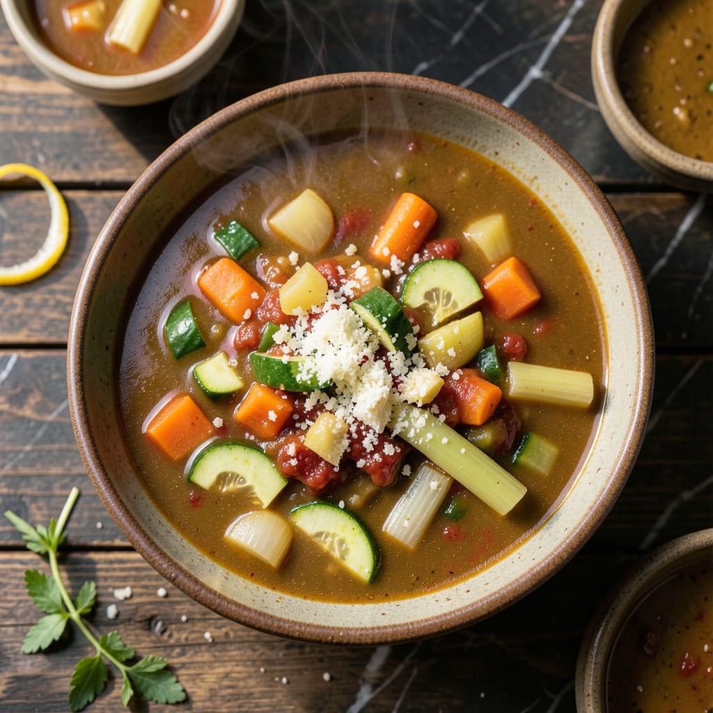 Spaghetti Factory Minestrone Soup Recipe: Hearty Vegetable Medley With Italian Flair example with annotations