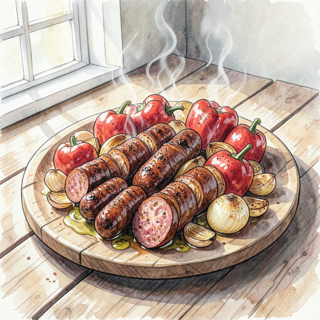 Spanish BBQ Chorizo Recipe: Smoky Spanish Style Sausage Perfection example with annotations
