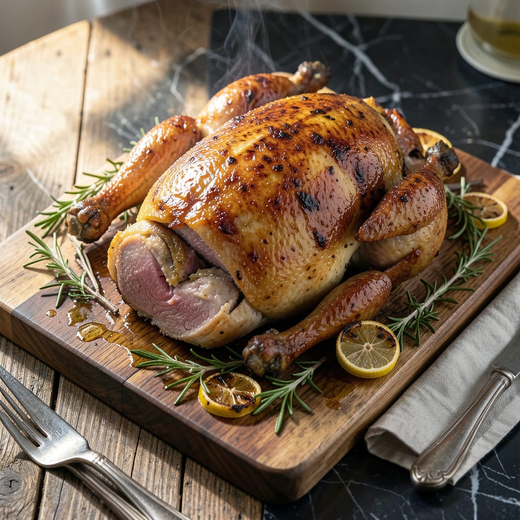 Visual representation of Spatchcock Turkey Grill Recipe: Smoky Char With Herb Infused Juiciness