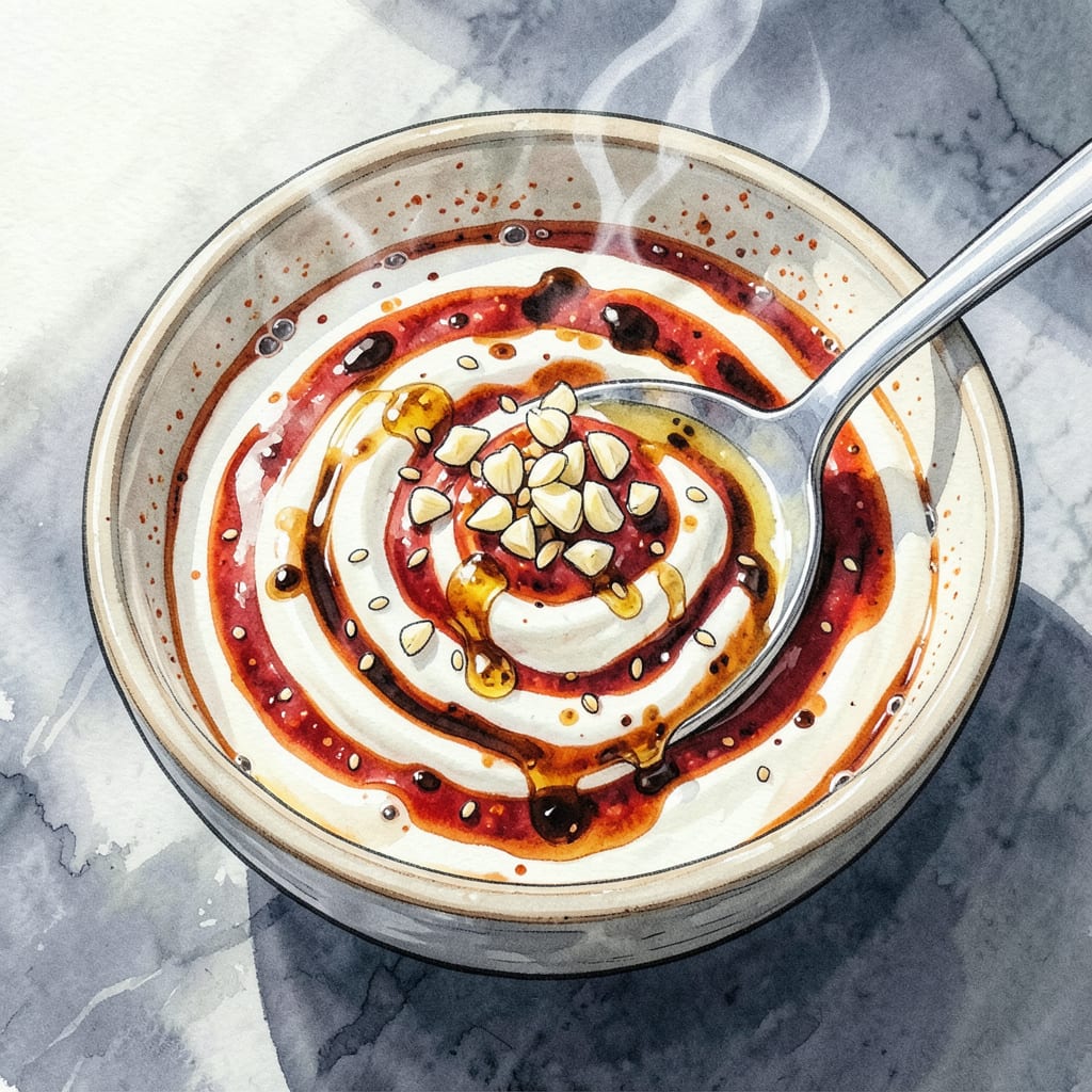 Complete spicy bowl sauce recipe overview image