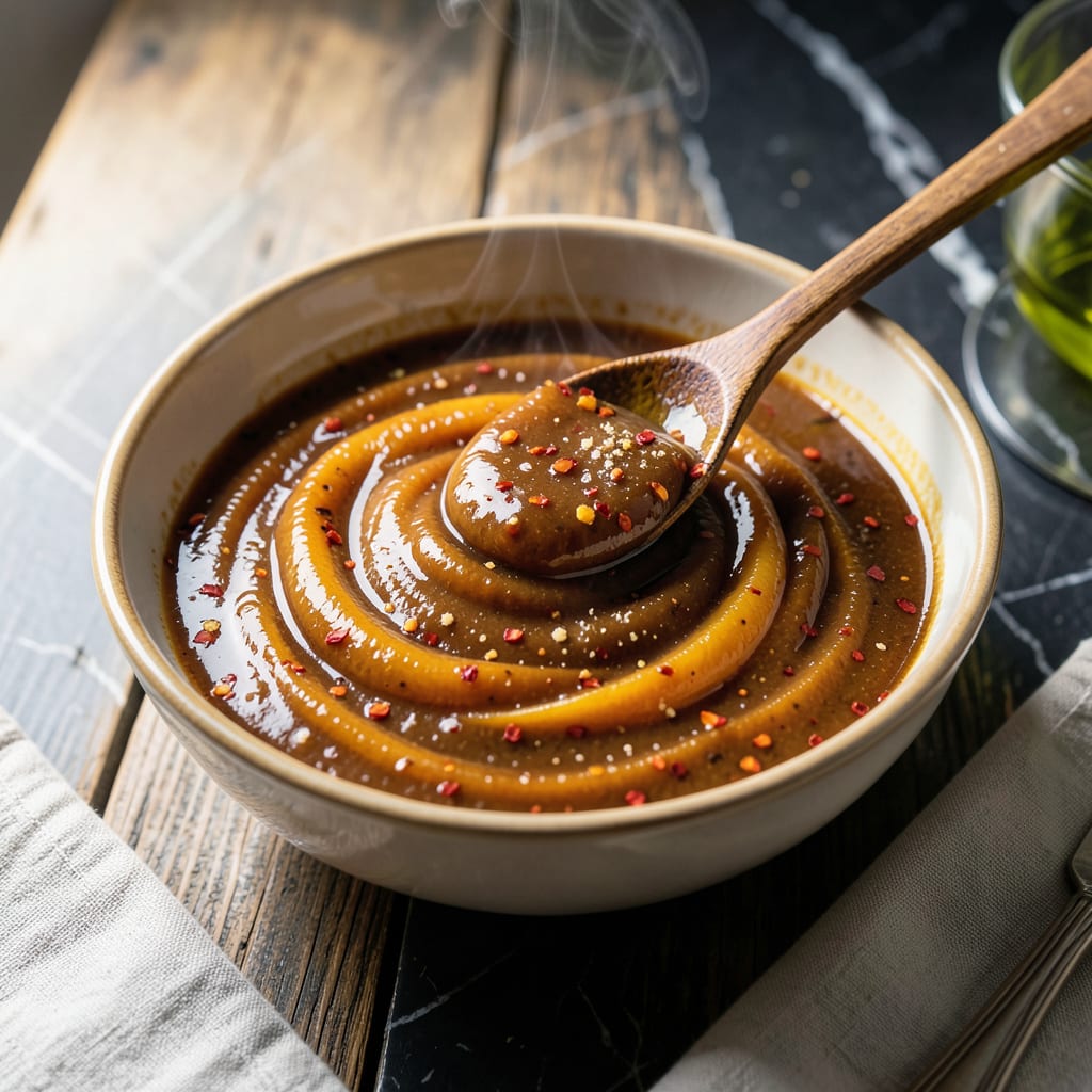Visual representation of Spicy Peach BBQ Sauce Recipe: Sweet Fire for Your Grill