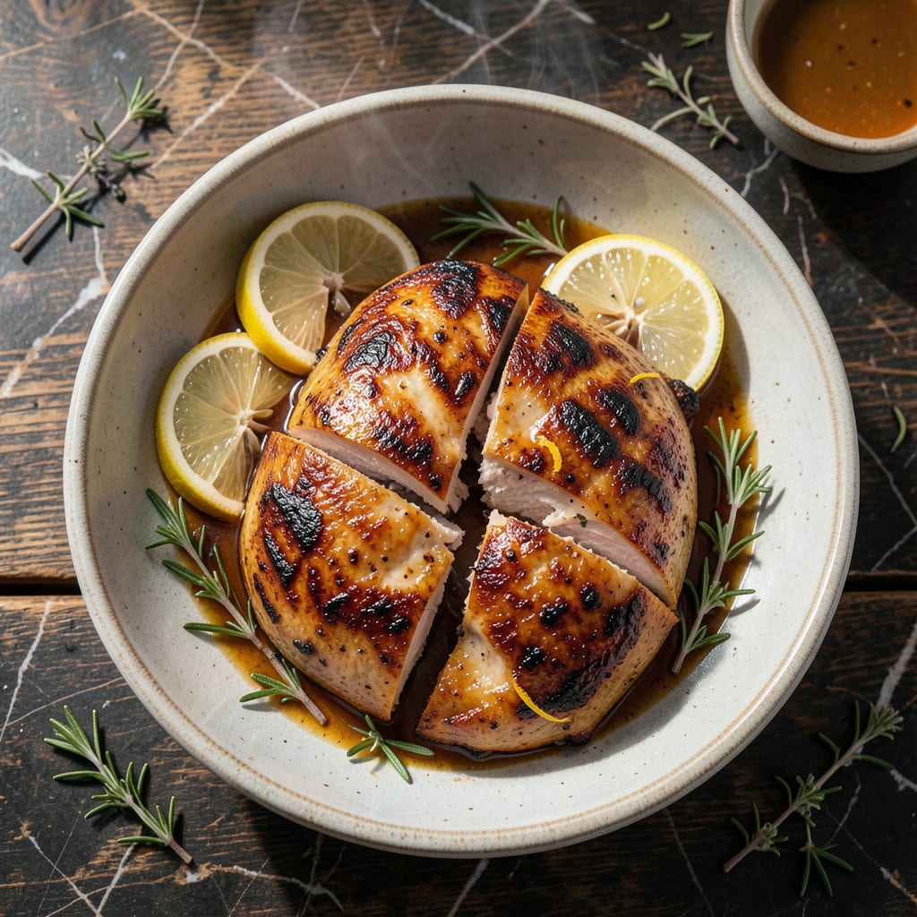 Visual representation of Split Chicken Breast Grilled Recipe: Juicy White Meat With Char Marks