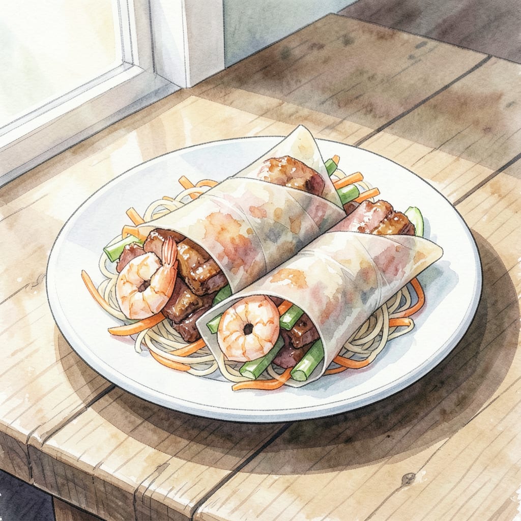 Spring Roll Wrap Recipe: Crispy Asian Delight in Minutes example with annotations