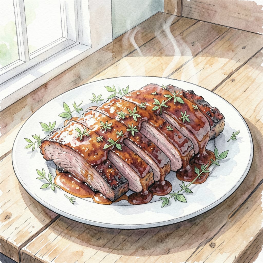 St Louis Style Ribs BBQ Recipe: Fall Off The Bone Tender in Oven illustration with key details