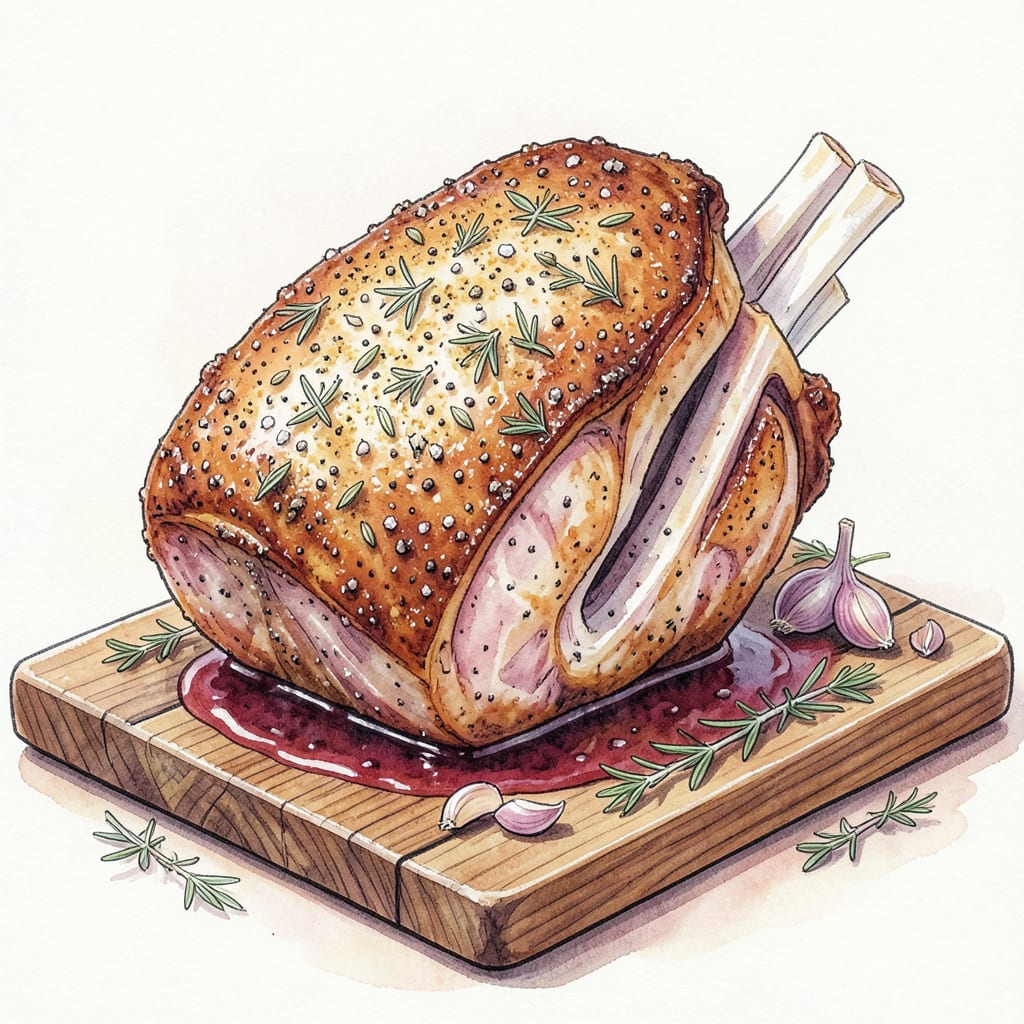 standing rib roast rub recipe illustration with key details