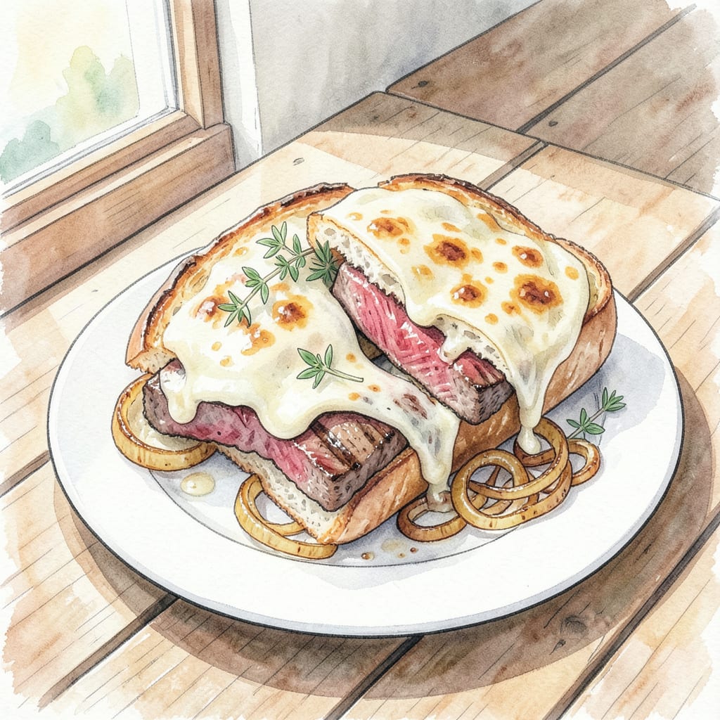 Steak Panini Recipe: Grilled to Perfection with Caramelized Onions example with annotations