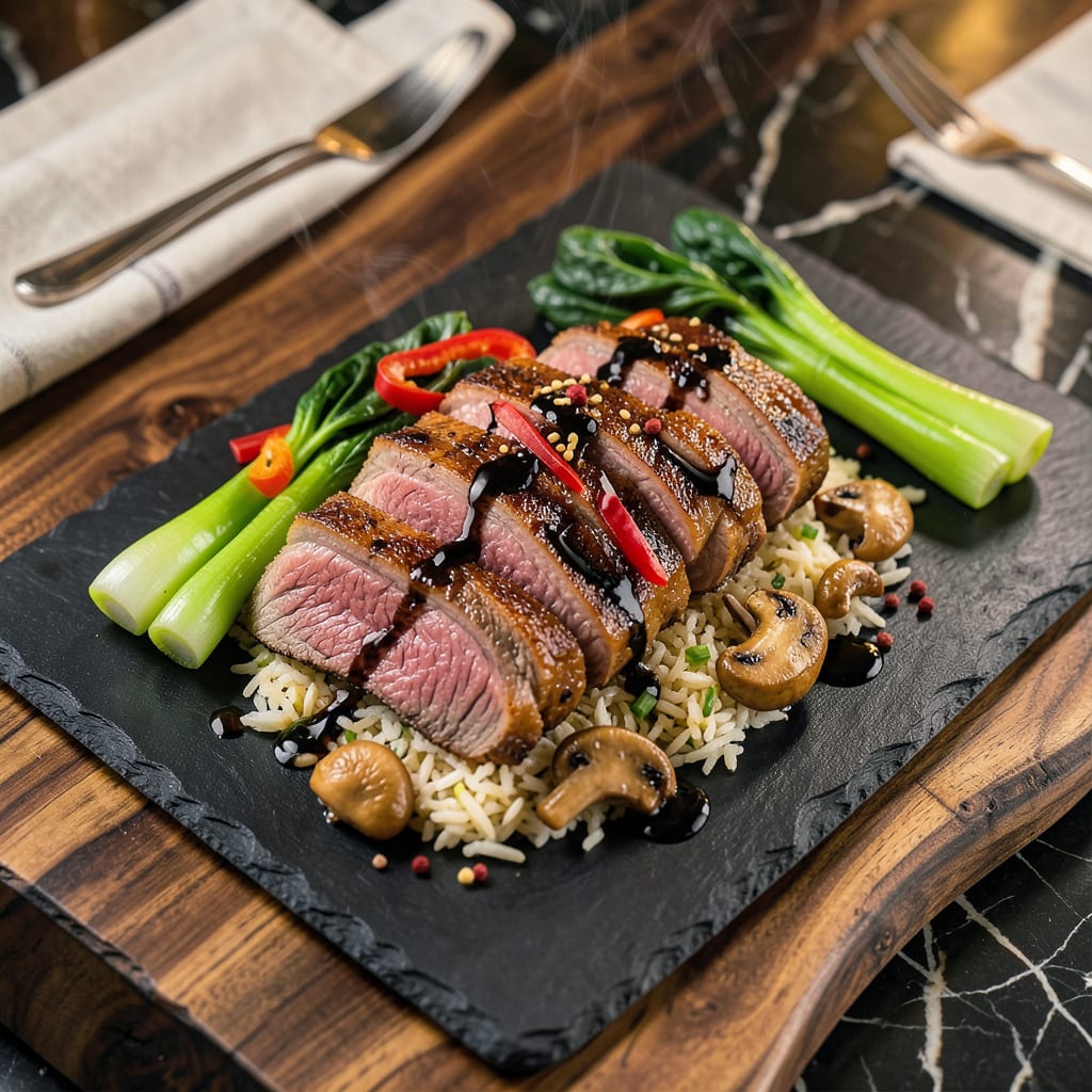 steam beef illustration with key details