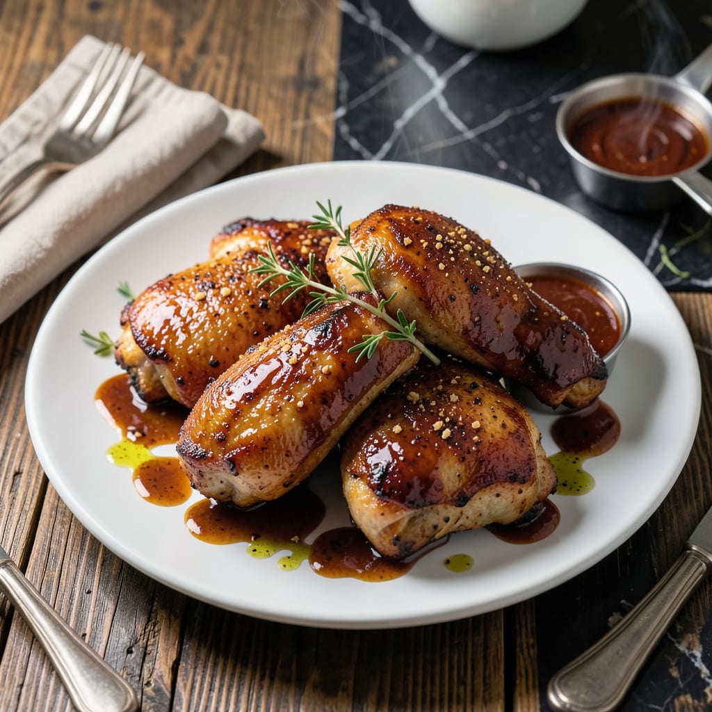 Stove Top BBQ Chicken Recipe: Smoky Sweet Glaze Without the Grill illustration with key details