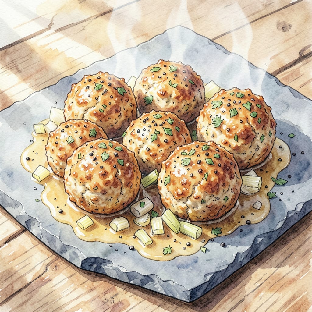 Stove Top Stuffing Balls Recipe: Crispy Outside, Tender Inside Perfection example with annotations
