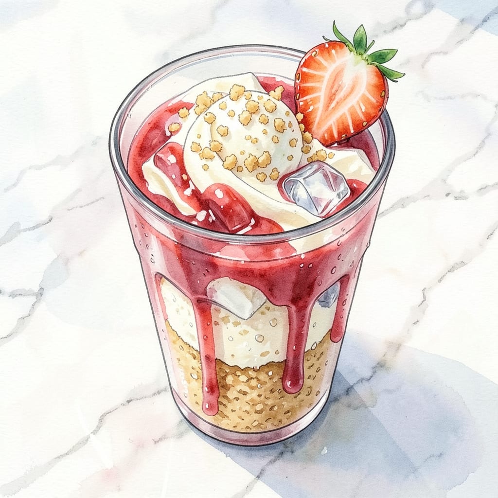 strawberry cheesecake starbucks drink recipe example with annotations