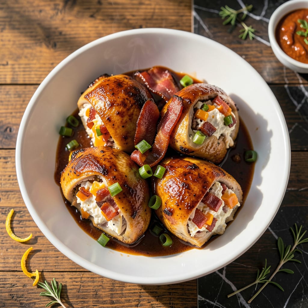 Stuffed BBQ Chicken Recipe: Smoky Cheese and Bacon Explosion detailed visual guide