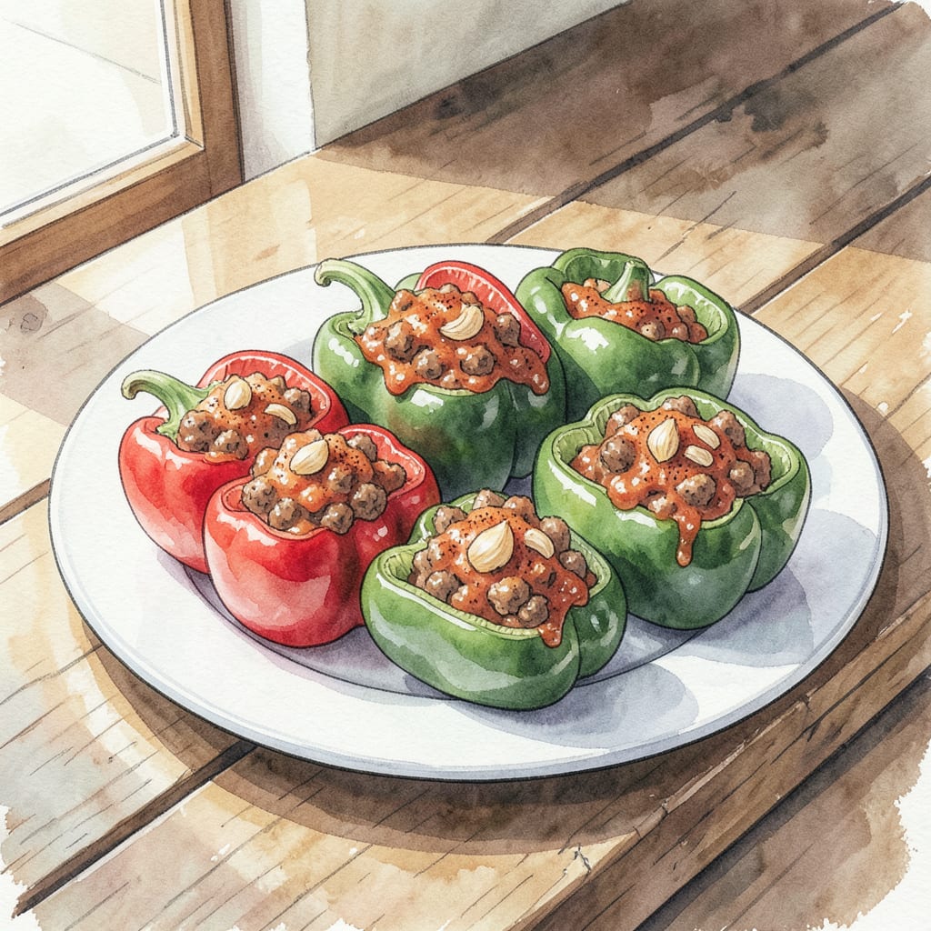 Complete Stuffed Peppers Recipe Without Rice: Flavorful Low Carb Delight overview image